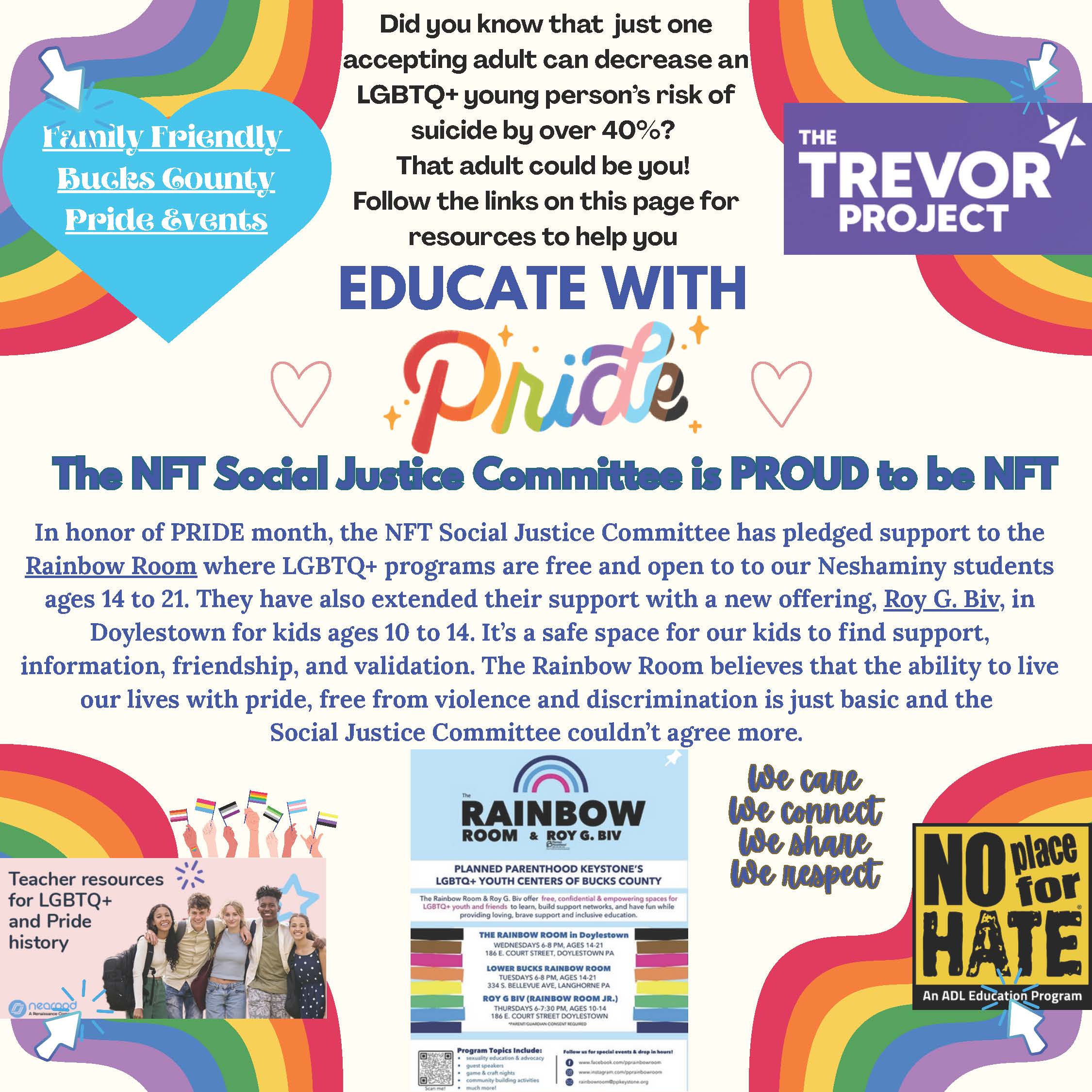 NFT Social Justice Committee - June 2025 - Educate with Pride