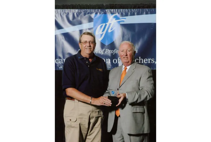 Person accepting award